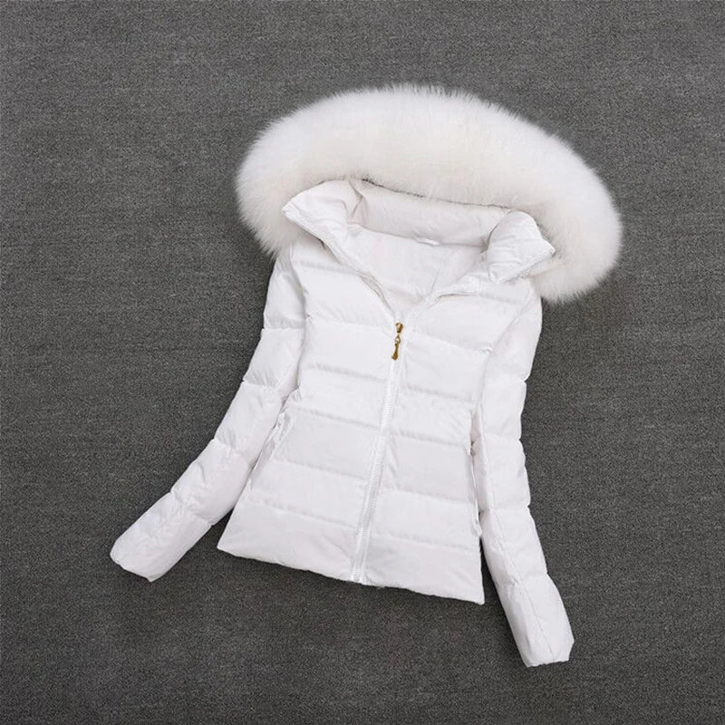 Parkas Short Coat Cotton Down Jackets Slim Casual Thick Warm Hooded Zippers Outerwear