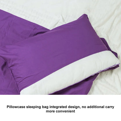 Outdoor Sleeping Bag Lining with Pillowcase Polyester Travel Sheet