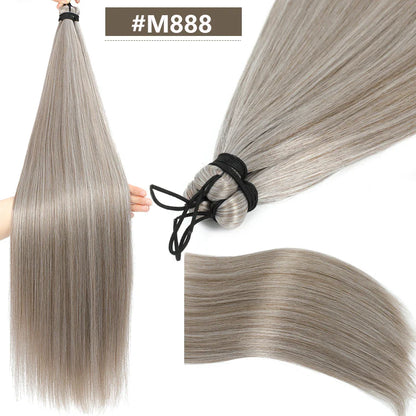 28 Inch Straight Hair Bundles Synthetic Braiding Hair