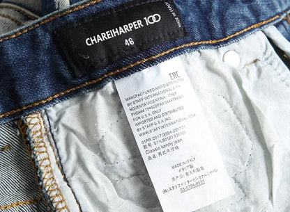 dsq071 Men's jeans Stretch complex wash water hand painted