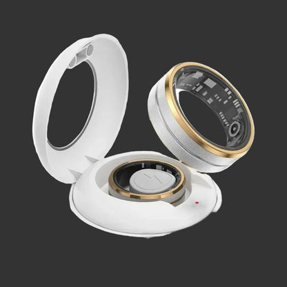 Smart Ring Steel Shell Sleep Health Monitoring 3ATM Waterproof Multi-Sport Mode Ring for Xiaomi, Huawei, IOS