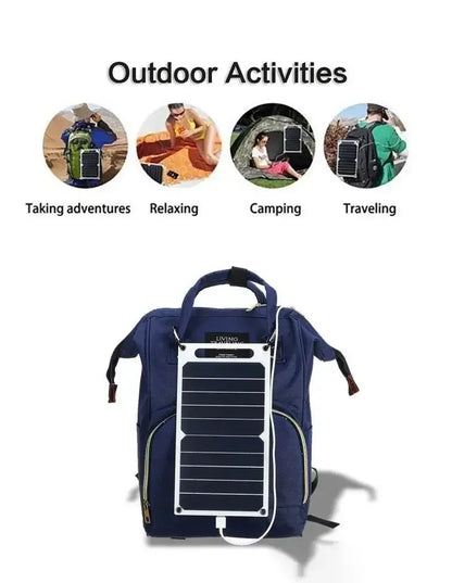 30W Solar Panel With USB Waterproof Outdoor Hiking and Camping Portable Battery Mobile Phone Charging Bank Charging Panel 6.8V