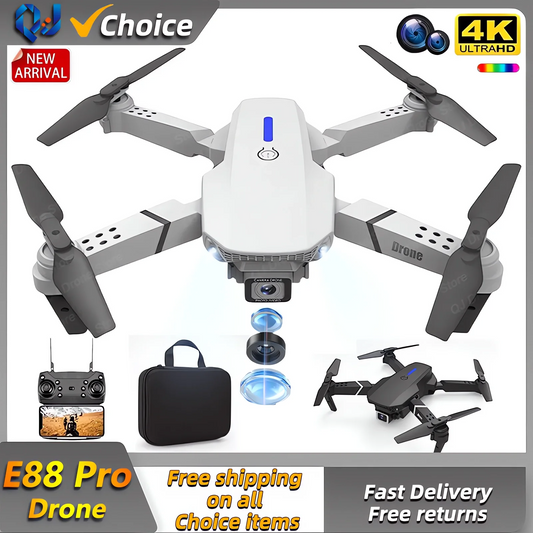 2024 E88Pro RC Drönare 4K Professionell Med 1080P Vidvinkel HD Kamera