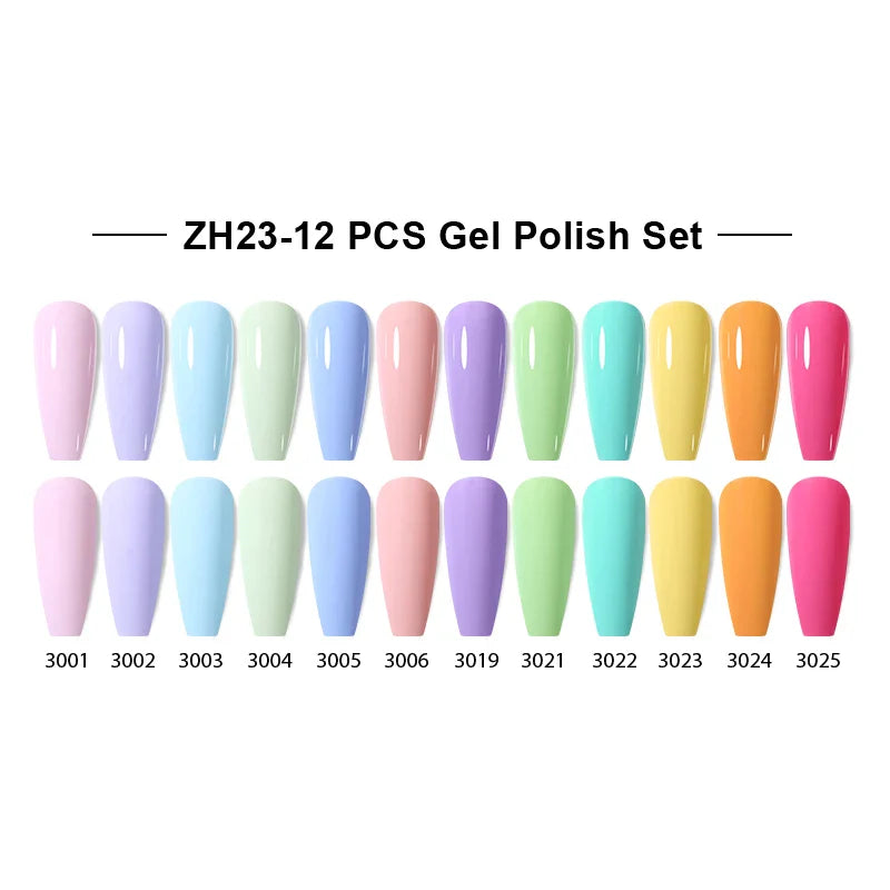 12pcs/Set 15ml LED UV Gel Lacquer Soak Off