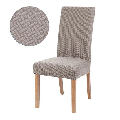 Elastic Chair Cover Stretch Thick Jacquard Chair Slipcovers for Dining Room Kitchen Hotel Wedding Banquet