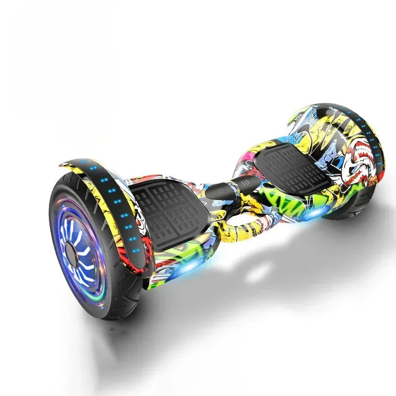 10 Inch Bluetooth Music Led Light Two Wheel Smart Self Balancing Electric Hoverboard for Kids