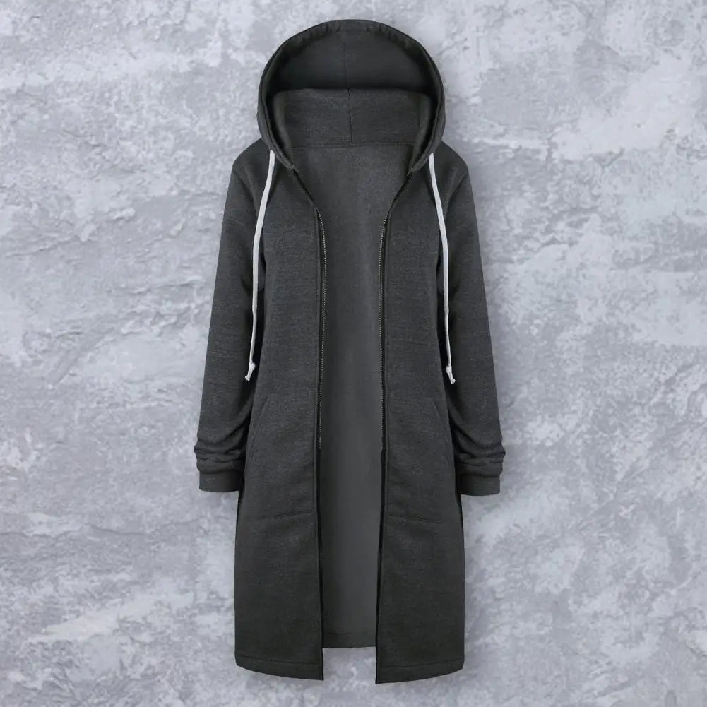 Zipper Design Long Sleeve Hoodie