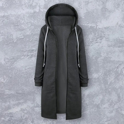 Zipper Design Long Sleeve Hoodie