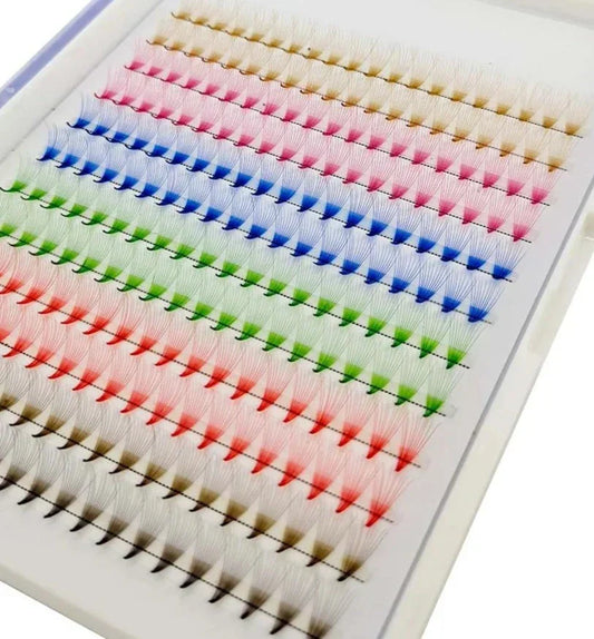 6 Color CD Curl False Eyelashes 10D 0.05/0.07 Thickness Mix Colored Lashes Volume