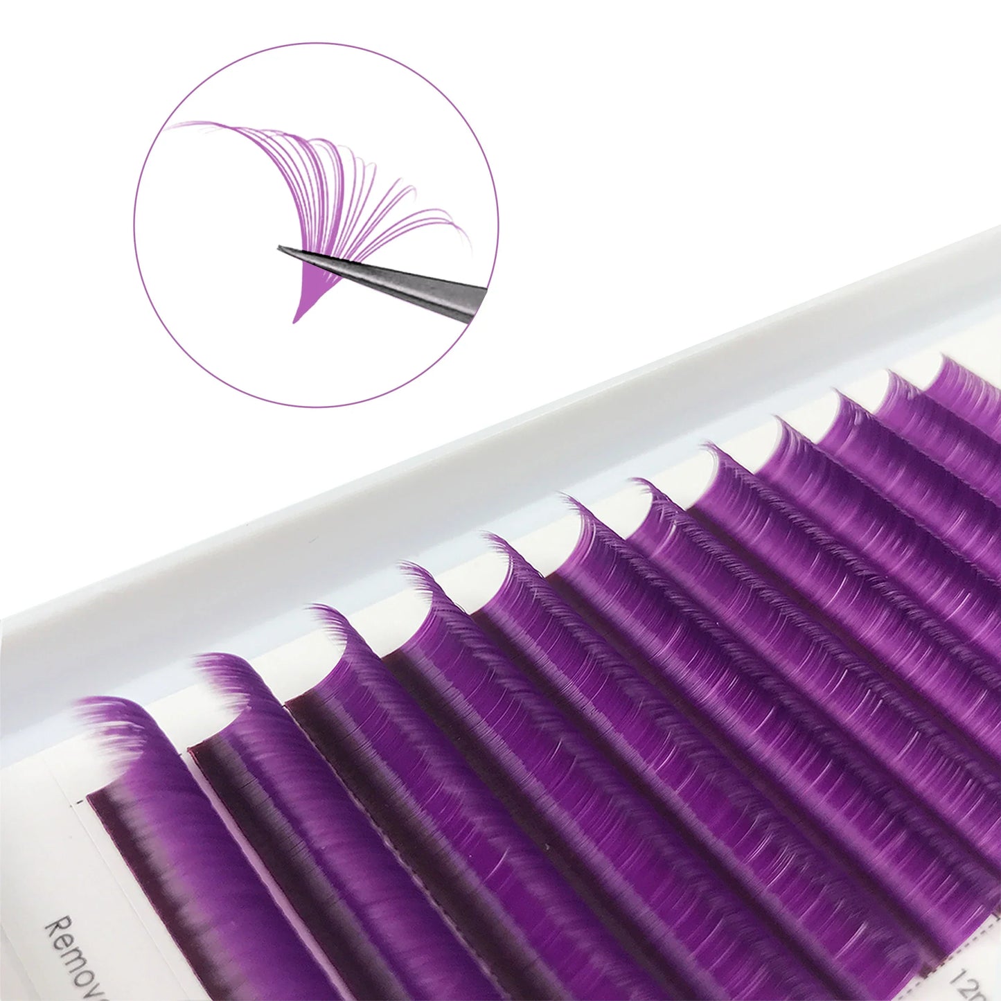 Colored EyeLash Extensions 1s Auto Flowering Easy Fanning Lash Extension Ombred Lashes Rapid Blooming Fan Lashes Makeup