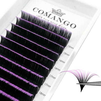 Colored EyeLash Extensions 1s Auto Flowering Easy Fanning Lash Extension Ombred Lashes Rapid Blooming Fan Lashes Makeup