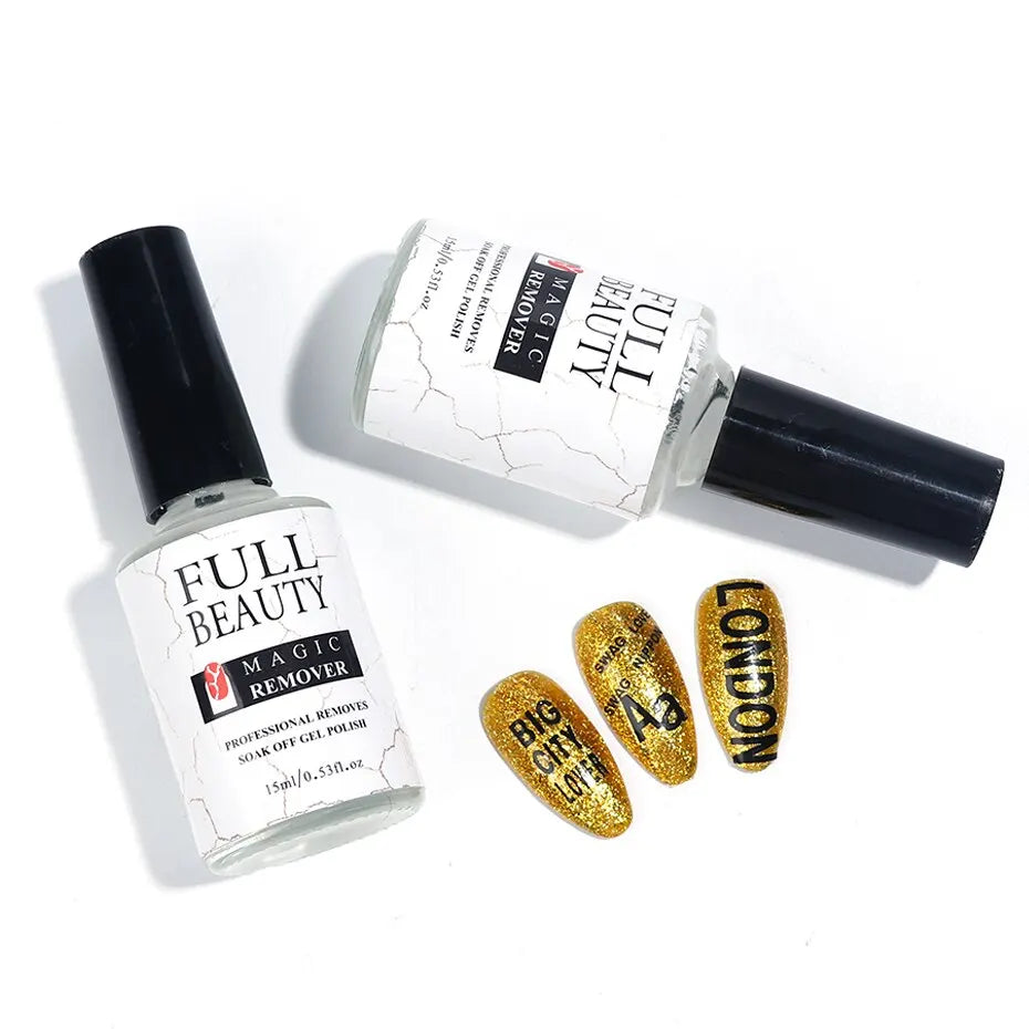 2pcs Magic Remover Nail Gel Polish Fast Remover Gel Polish 15ML Soak Off UV LED Cleaner Function Gel Remove Manicure Tool