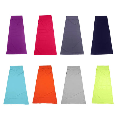 Outdoor Sleeping Bag Lining with Pillowcase Polyester Travel Sheet