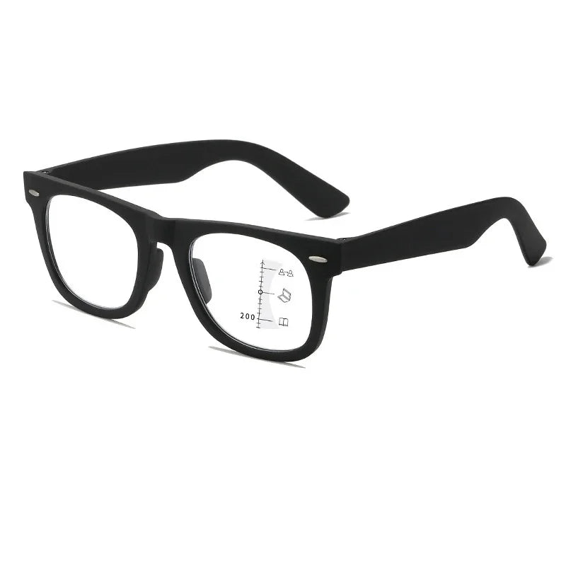 HD Lens Progressive Multifocal Reading Glasses Square Presbyopia Glasses Anti-blue Computer Glasses