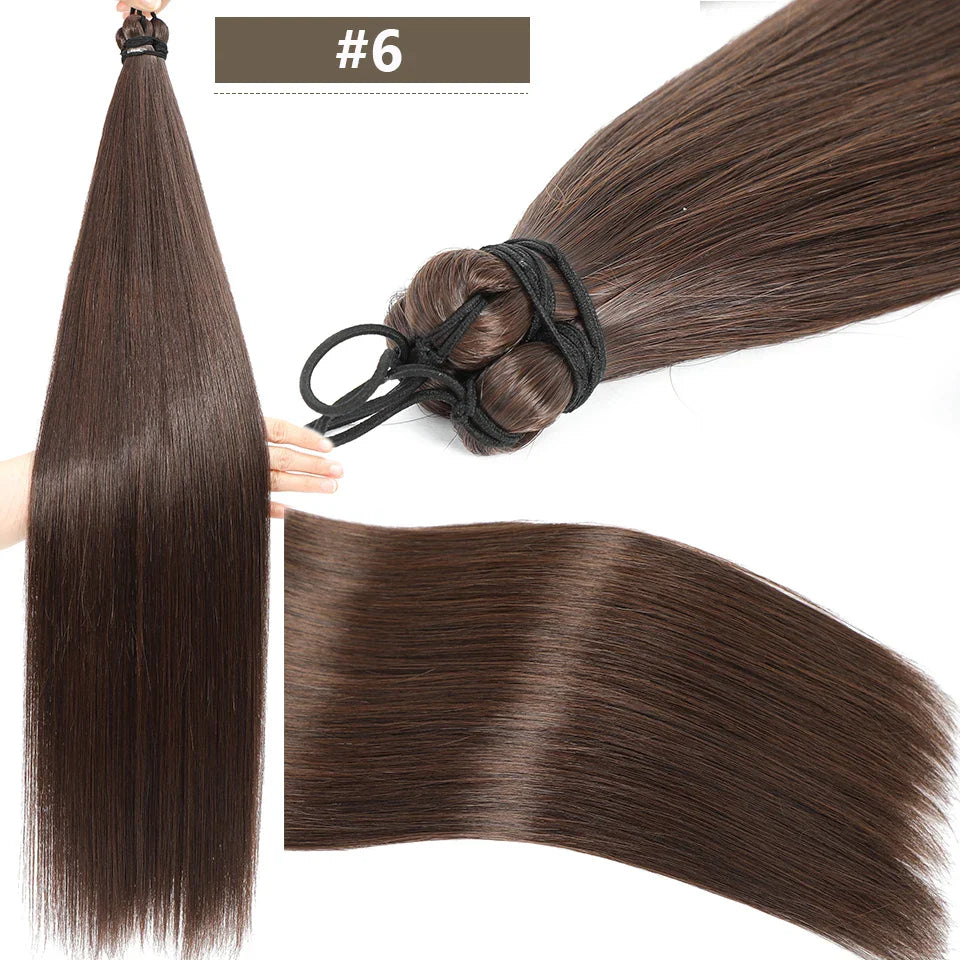 28 Inch Straight Hair Bundles Synthetic Braiding Hair