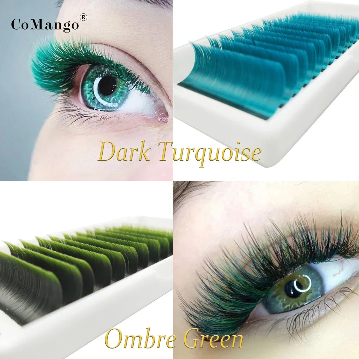 Colored EyeLash Extensions 1s Auto Flowering Easy Fanning Lash Extension Ombred Lashes Rapid Blooming Fan Lashes Makeup