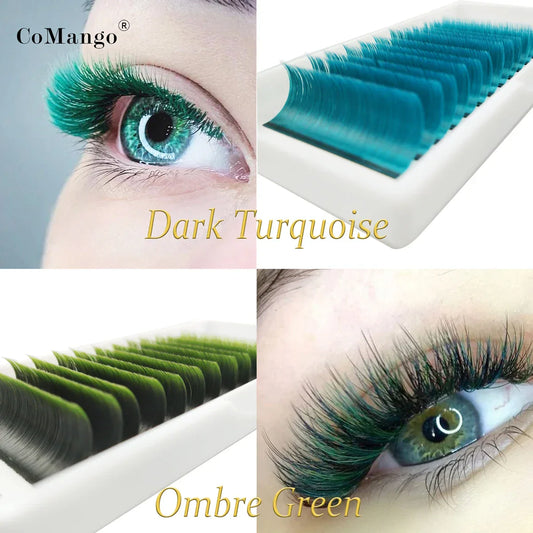 Colored EyeLash Extensions 1s Auto Flowering Easy Fanning Lash Extension Ombred Lashes Rapid Blooming Fan Lashes Makeup
