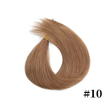 14" human hair straight invisible halo wire clip in hair extension