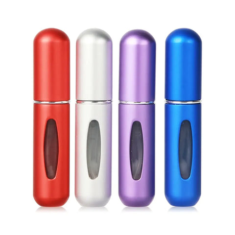 4-Pack Pocket Parfym Dispenser - Resepartyfflaska Återfyllbar 5ml