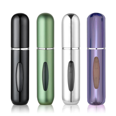 4-Pack Pocket Parfym Dispenser - Resepartyfflaska Återfyllbar 5ml
