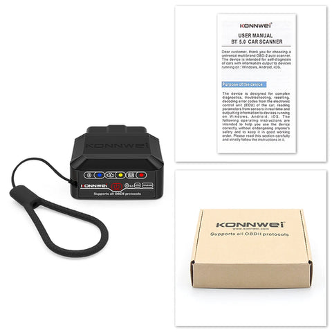 Car Scanner Bluetooth 5.0 for Android/IOS KONNWEI KW905 OBD2 – Engine Diagnostic Tool 