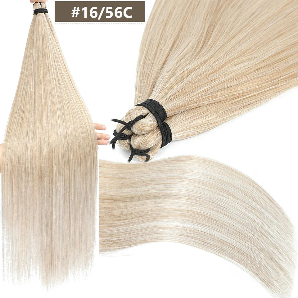 28 Inch Straight Hair Bundles Synthetic Braiding Hair