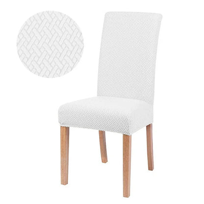 Elastic Chair Cover Stretch Thick Jacquard Chair Slipcovers for Dining Room Kitchen Hotel Wedding Banquet