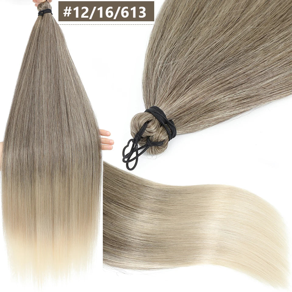 28 Inch Straight Hair Bundles Synthetic Braiding Hair