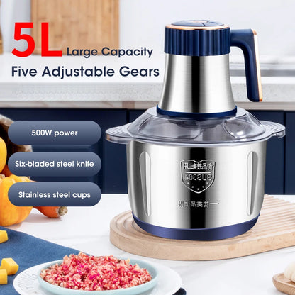 5L Electric Meat Grinders Stainless Steel 304