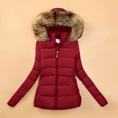 Parkas Short Coat Cotton Down Jackets Slim Casual Thick Warm Hooded Zippers Outerwear