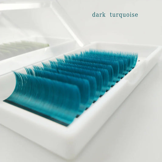 Colored EyeLash Extensions 1s Auto Flowering Easy Fanning Lash Extension Ombred Lashes Rapid Blooming Fan Lashes Makeup