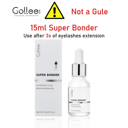 Gollee 5ml Eyelash Extension Glue 0.5 Second Fast Drying False Eye Lash Extension Glue Gollee Super Bonder Eyelash Glue Primer