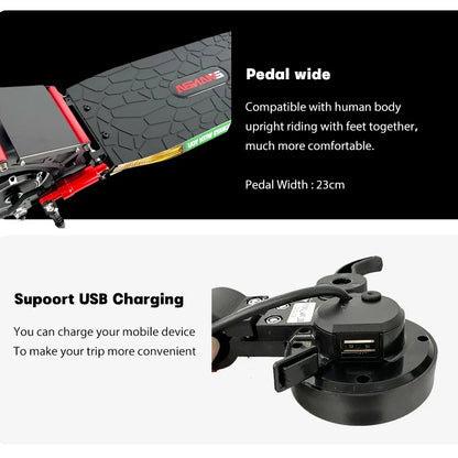 El Scooter 800W 48V Powerful 10 Inch Off-road Däck Max hastighet 45-55km/H Vikbar