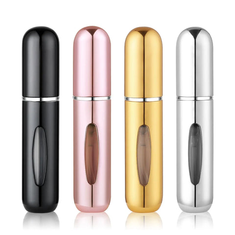 4-Pack Pocket Parfym Dispenser - Resepartyfflaska Återfyllbar 5ml