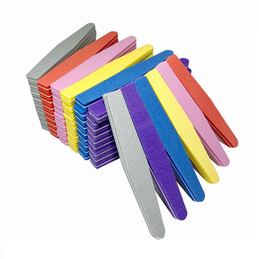 5 PCS/LOT Professional Nail Files Nail Buffer 100/180 Grit Sanding Polishing Grinding Manicure Nail Art Tools 6 Colors