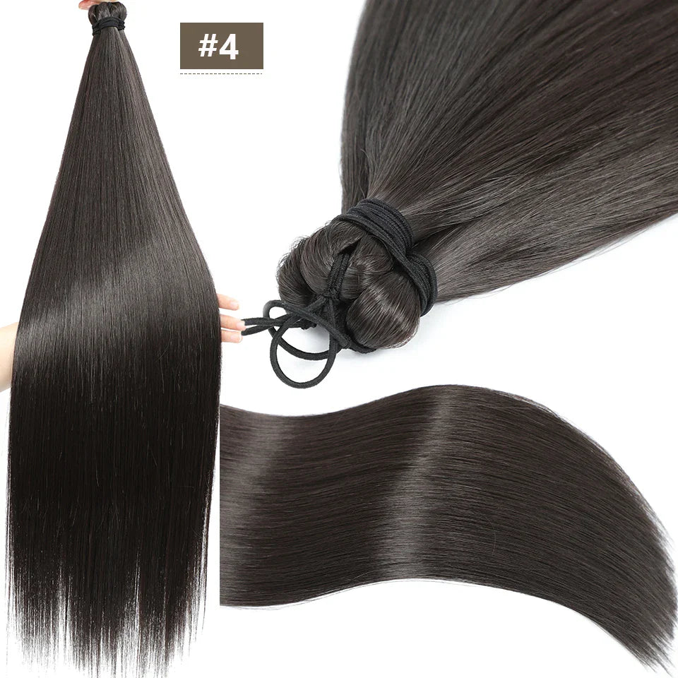 28 Inch Straight Hair Bundles Synthetic Braiding Hair