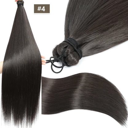 28 Inch Straight Hair Bundles Synthetic Braiding Hair