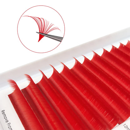 Colored EyeLash Extensions 1s Auto Flowering Easy Fanning Lash Extension Ombred Lashes Rapid Blooming Fan Lashes Makeup