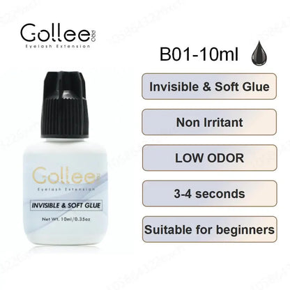Gollee 5ml Eyelash Extension Glue 0.5 Second Fast Drying False Eye Lash Extension Glue Gollee Super Bonder Eyelash Glue Primer
