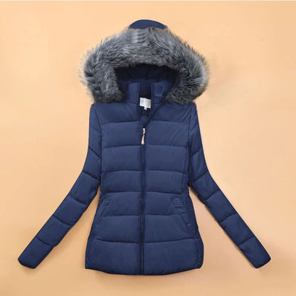 Parkas Short Coat Cotton Down Jackets Slim Casual Thick Warm Hooded Zippers Outerwear