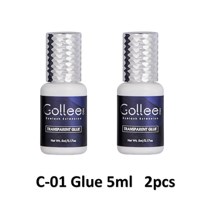 Gollee 5ml Eyelash Extension Glue 0.5 Second Fast Drying False Eye Lash Extension Glue Gollee Super Bonder Eyelash Glue Primer