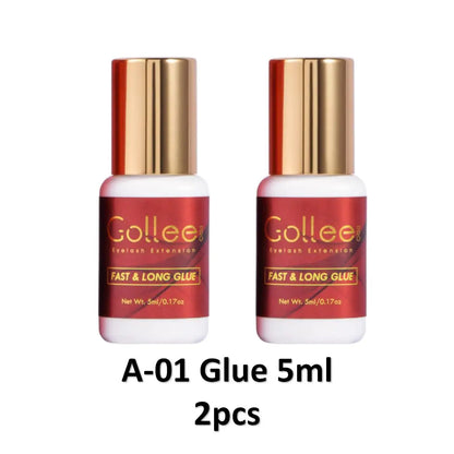 Gollee 5ml Eyelash Extension Glue 0.5 Second Fast Drying False Eye Lash Extension Glue Gollee Super Bonder Eyelash Glue Primer