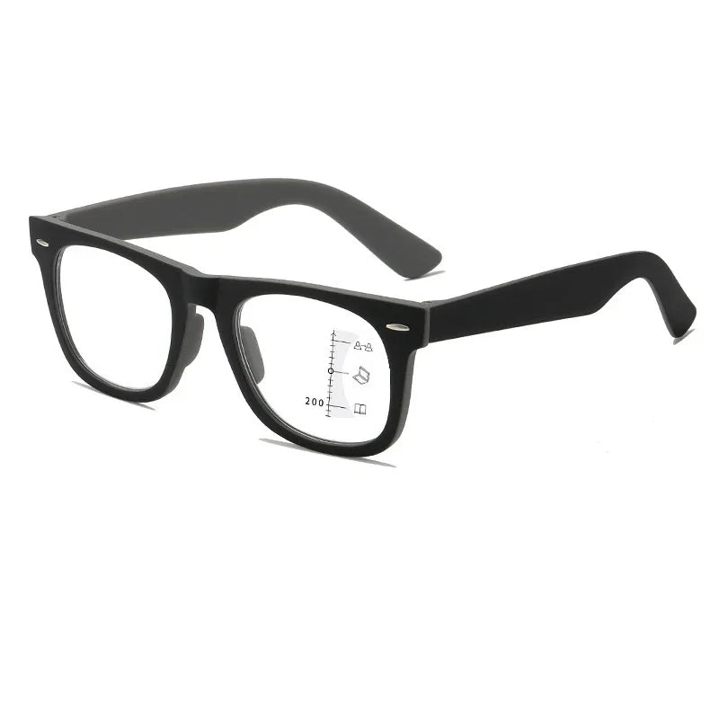 HD Lens Progressive Multifocal Reading Glasses Square Presbyopia Glasses Anti-blue Computer Glasses