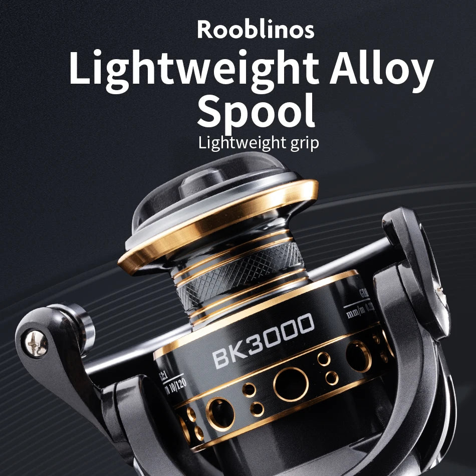 Rooblinos BK Spinning Fishing Reels For Saltwater Freshwater Metal