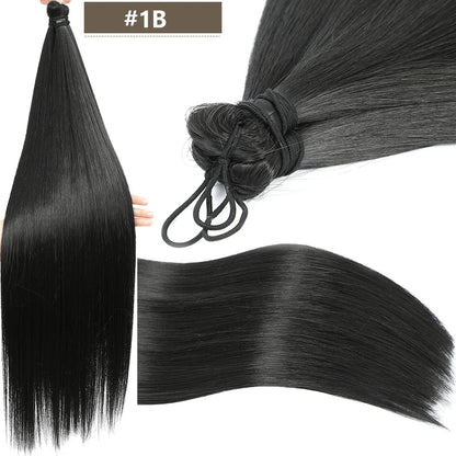 28 Inch Straight Hair Bundles Synthetic Braiding Hair