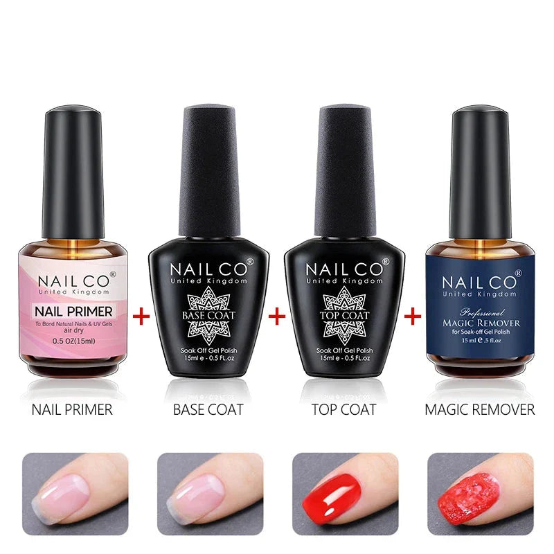 Primer, Base Coat, Top Coat, Remover