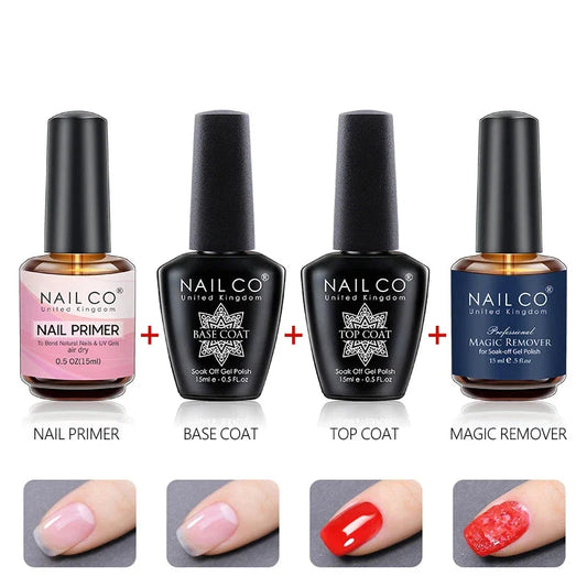 Primer, Base Coat, Top Coat, Remover