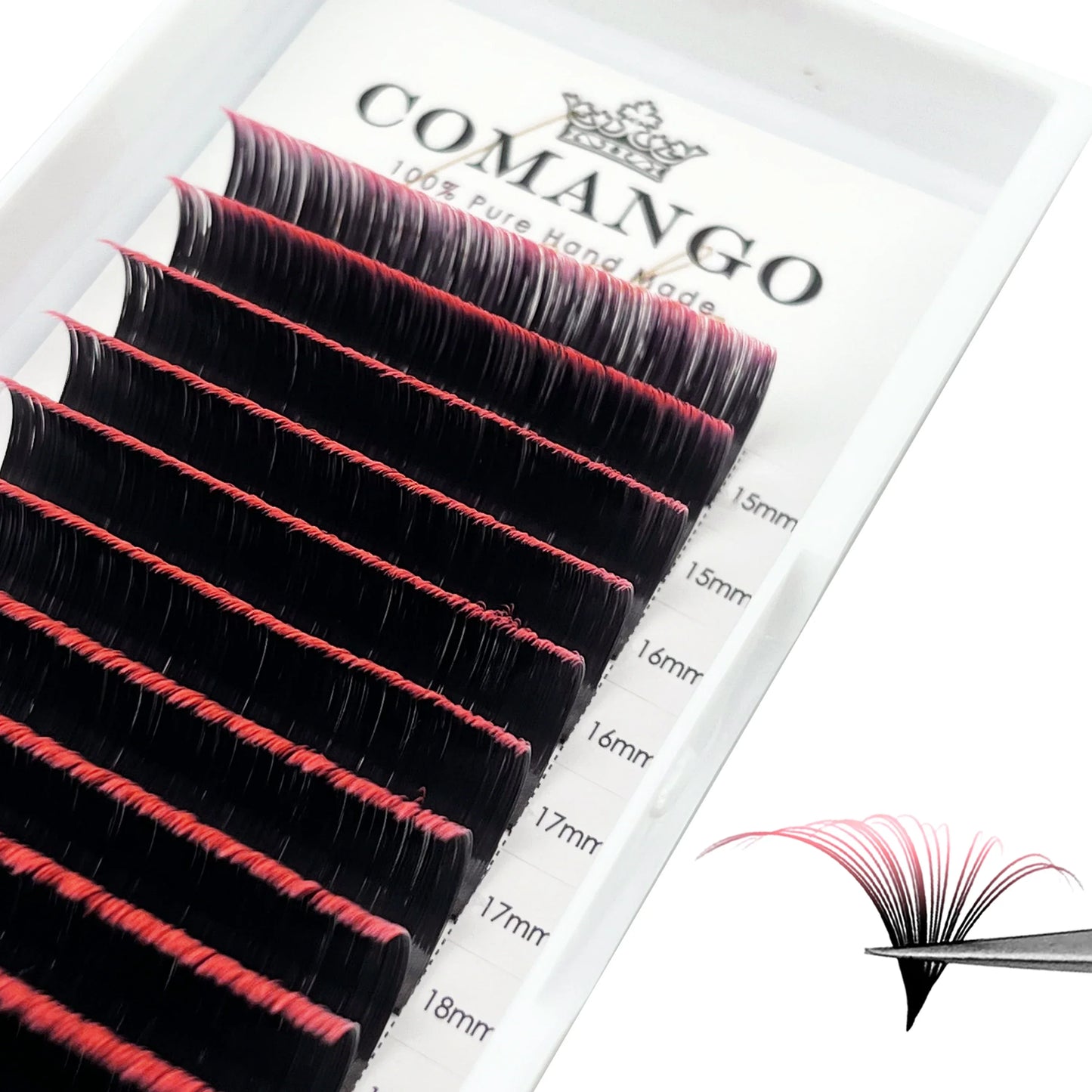 Colorful Lashes Purple Blue Brown Green Red Pink Yellow Easy Fan Eyelash Extensions Colored Faux Mink Lashes Makeup