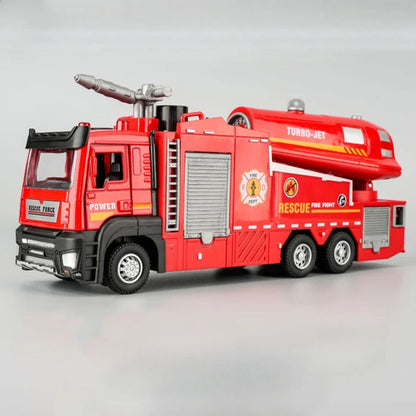 Scale 1:32ter Spray Fire Truck Model Ladder Trucks Toy Car Sound 