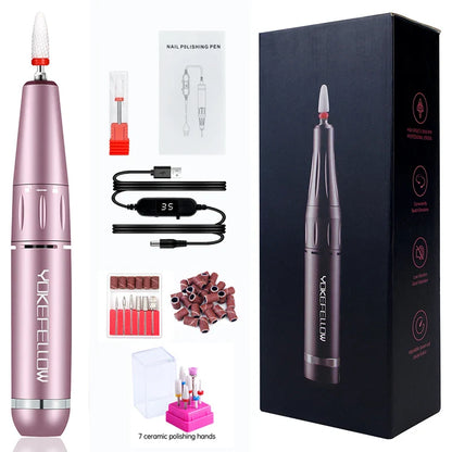 35000 RPM Nail Drill Machine with HD LCD Screen Rechargeable